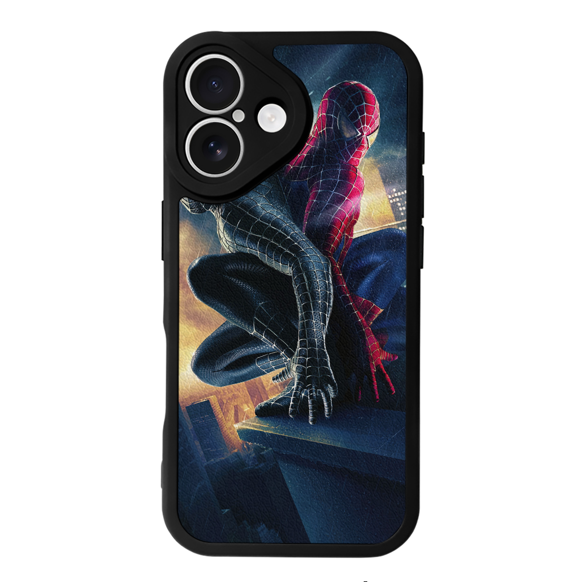 （画像用） Spider Man スパイダーマン 【iPhone 16シリーズ対応】シリコンスマホケース（レザー調） 材質：シリコン